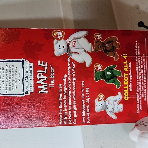 Vintage Maple The Bear Ty Beanie In the original packaging. - Picture 7 of 11